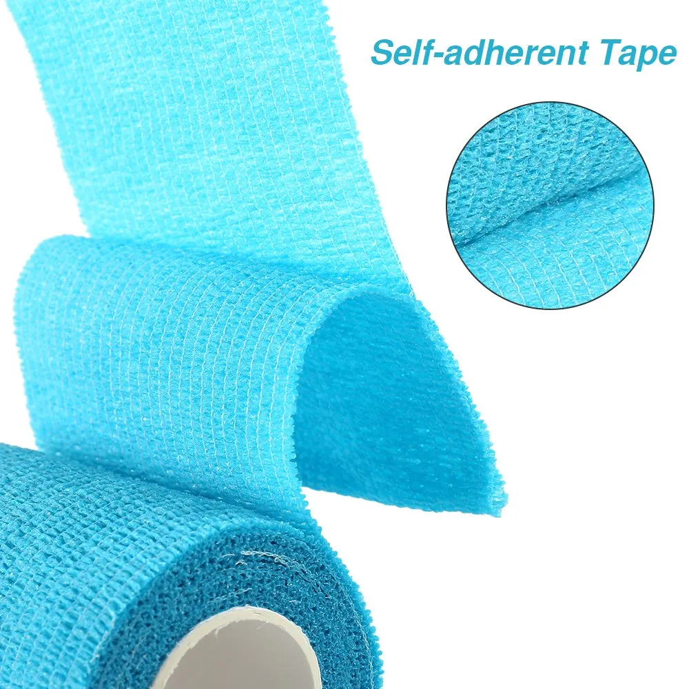 10 Rolls 10CM Self Adherent Bandage Cohesive Bandage Elastic Adhesive Bandage Tape First Aid Pet Cohesive Wrap Bandages for Wrist, Ankle Sprains & Swelling