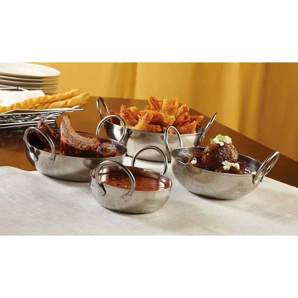 American MetalCraft BD55 18 oz Stainless Steel Balti Dish