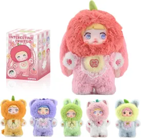 Authentic Nommi Blind Box Interesting Fruits Series Plush - 3 Expressions Adorable Mystery Plush Toys for Collectors - 7.1IN Random Surprise Doll with Unique Designs, 6PCS (No Repeat Doll)
