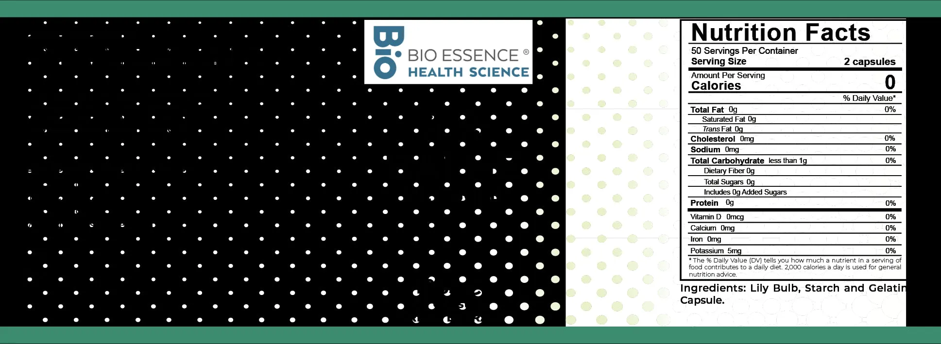 Bio Essence Health Science, Bai He, Lily Bulb, 5:1 Extract Capsules, 100 Capsules