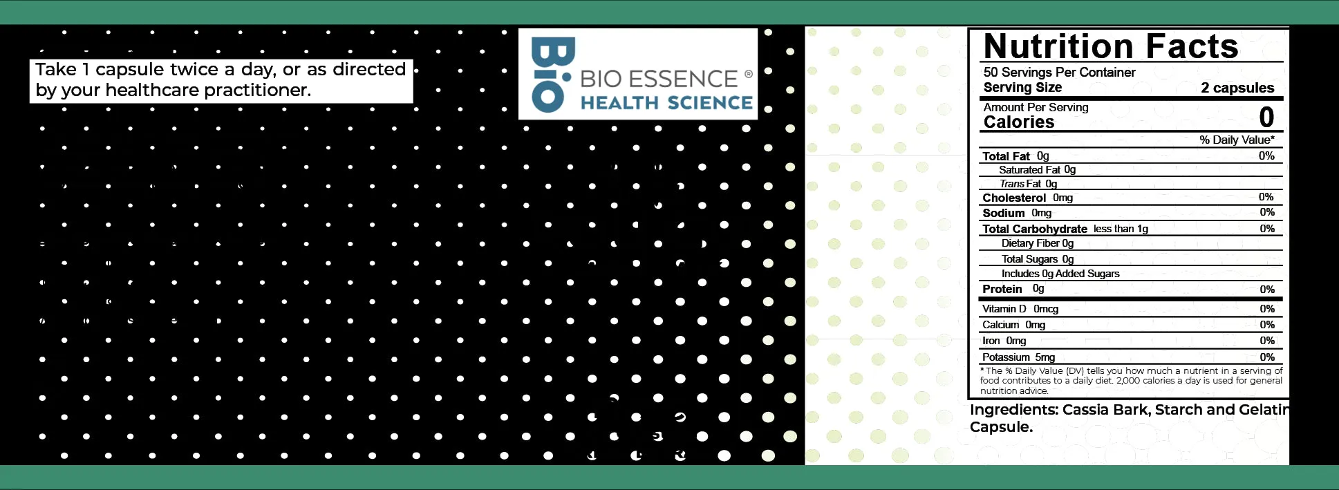 Bio Essence Health Science, Rou Gui, Cinnamon Inner Bark, 5:1 Extract Capsules, 100 Capsules