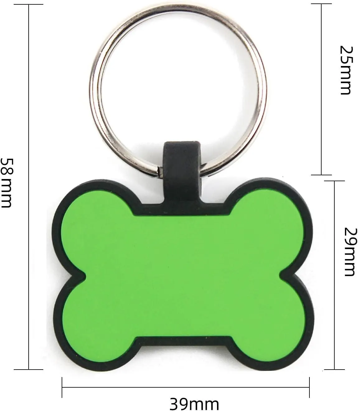 Blue Bone Personalized Silicone Dog Name Tag - Engraved with Any Text