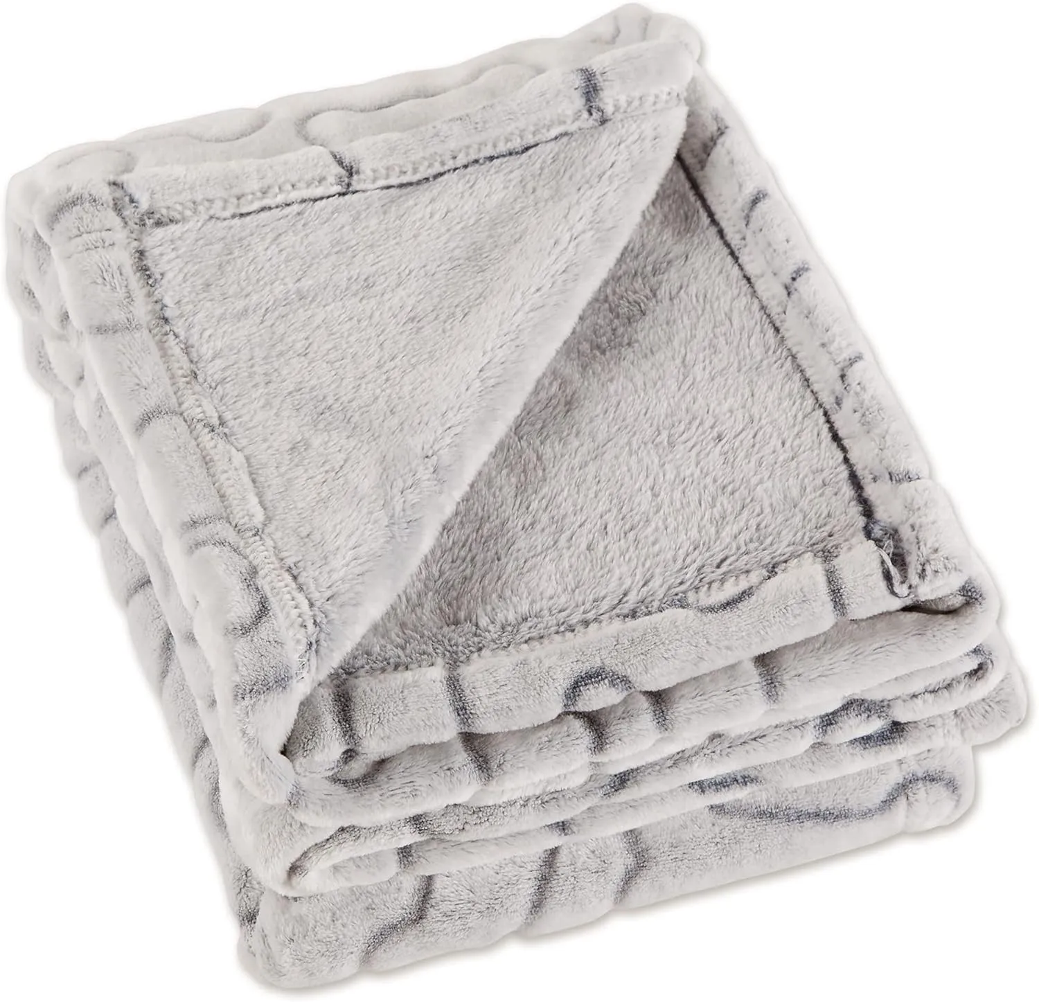 Bone Dry Embossed Bone Print Pet Blanket, 36x48", Taupe