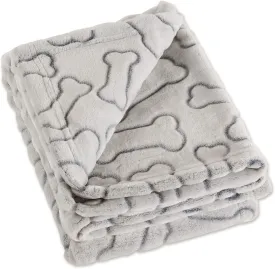 Bone Dry Embossed Bone Print Pet Blanket, 36x48", Taupe