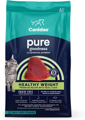 Canidae Pure Healthy Weight Limited Ingredient Premium Dry Cat Food, Real Tuna Recipe, 10 lbs, Grain Free