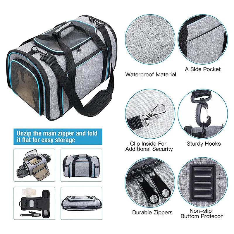 Cat Carrier Expandable Foldable Airline Approved