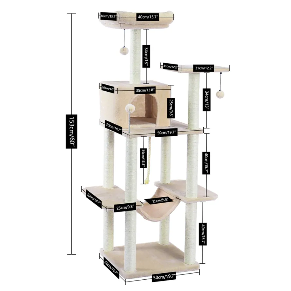 Cat Climbing Tree Tower