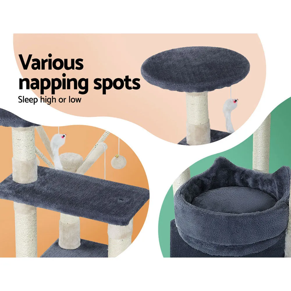 Cat Tree Scratching Post Tower Condo House with Toys - 110cm