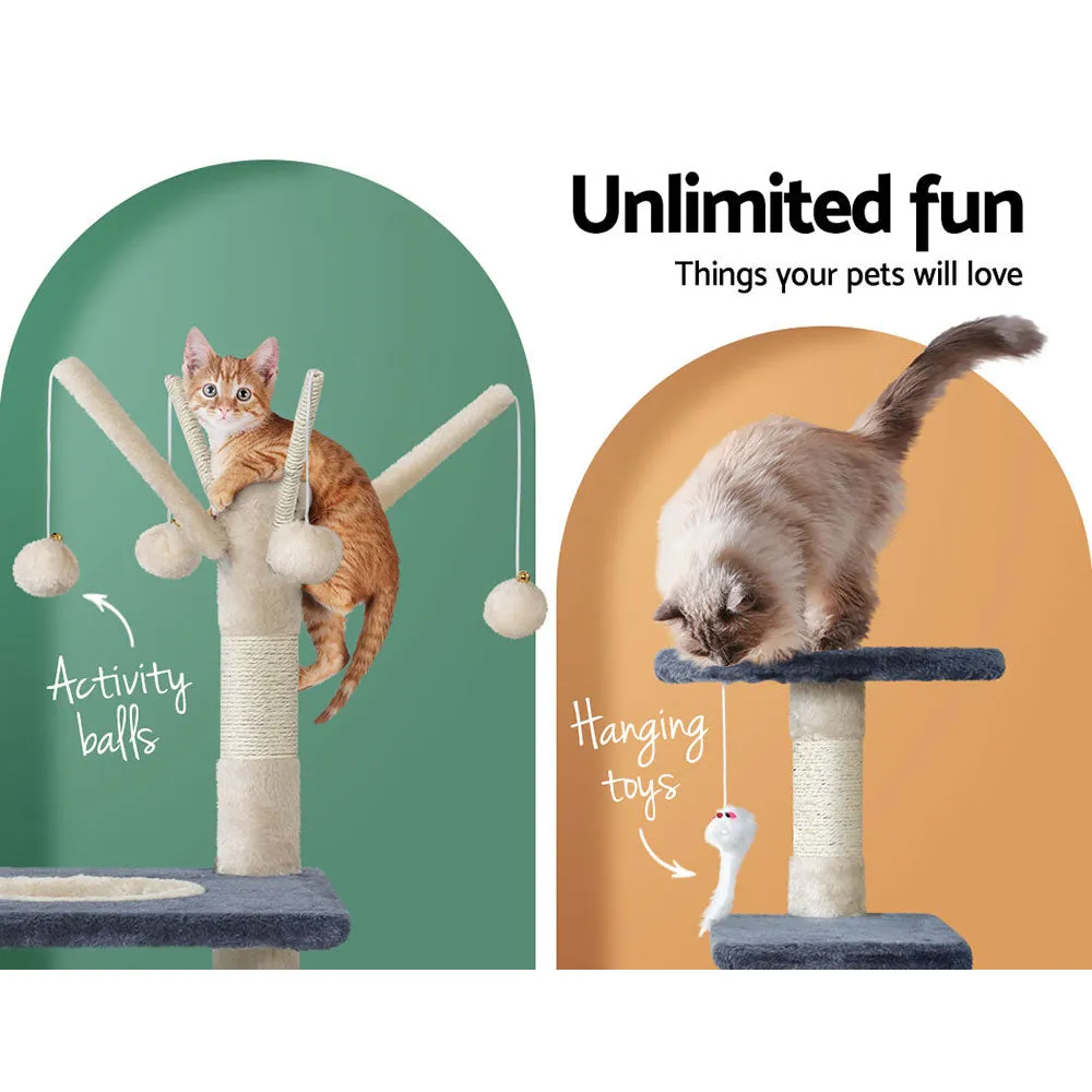 Cat Tree Scratching Post Tower Condo House with Toys - 110cm