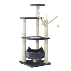 Cat Tree Scratching Post Tower Condo House with Toys - 110cm