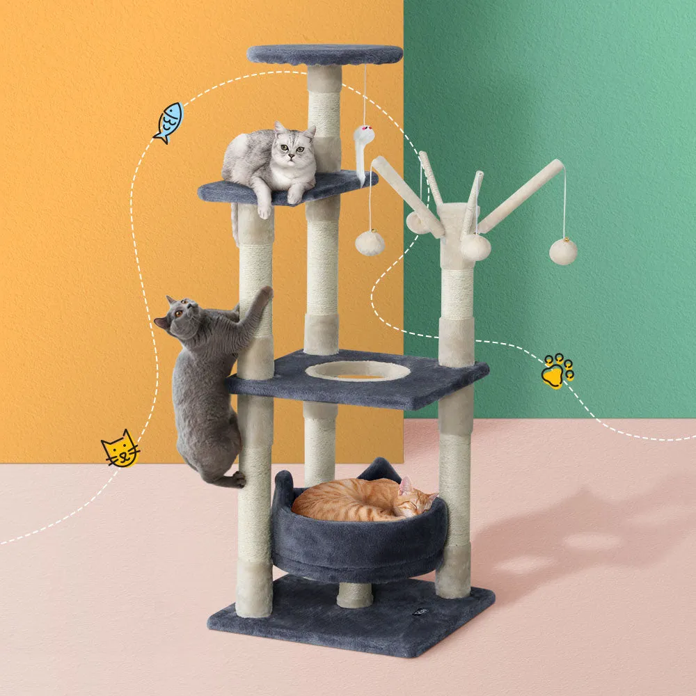 Cat Tree Scratching Post Tower Condo House with Toys - 110cm
