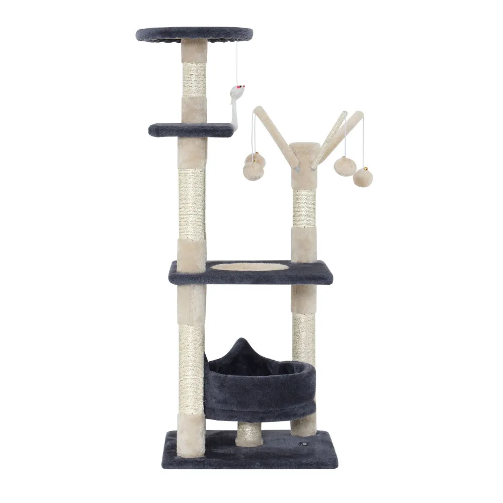 Cat Tree Scratching Post Tower Condo House with Toys - 110cm