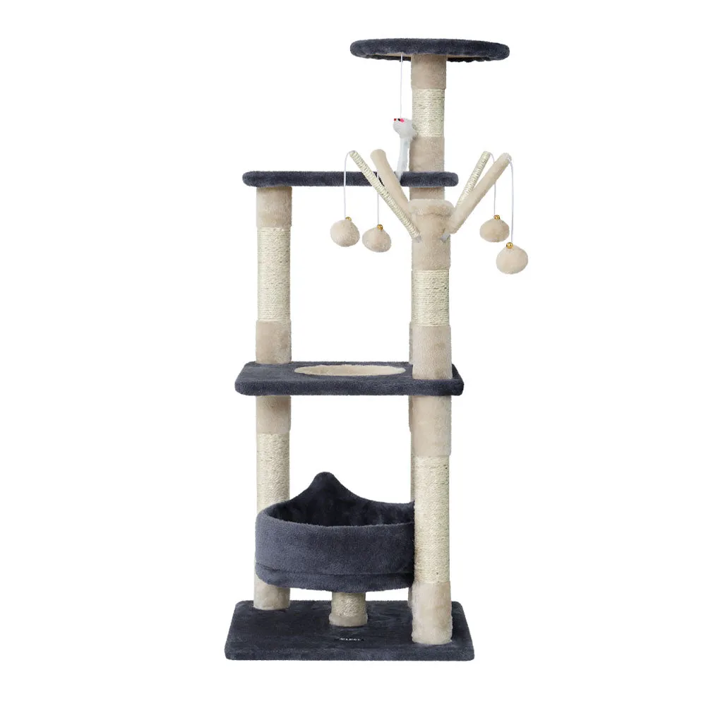 Cat Tree Scratching Post Tower Condo House with Toys - 110cm