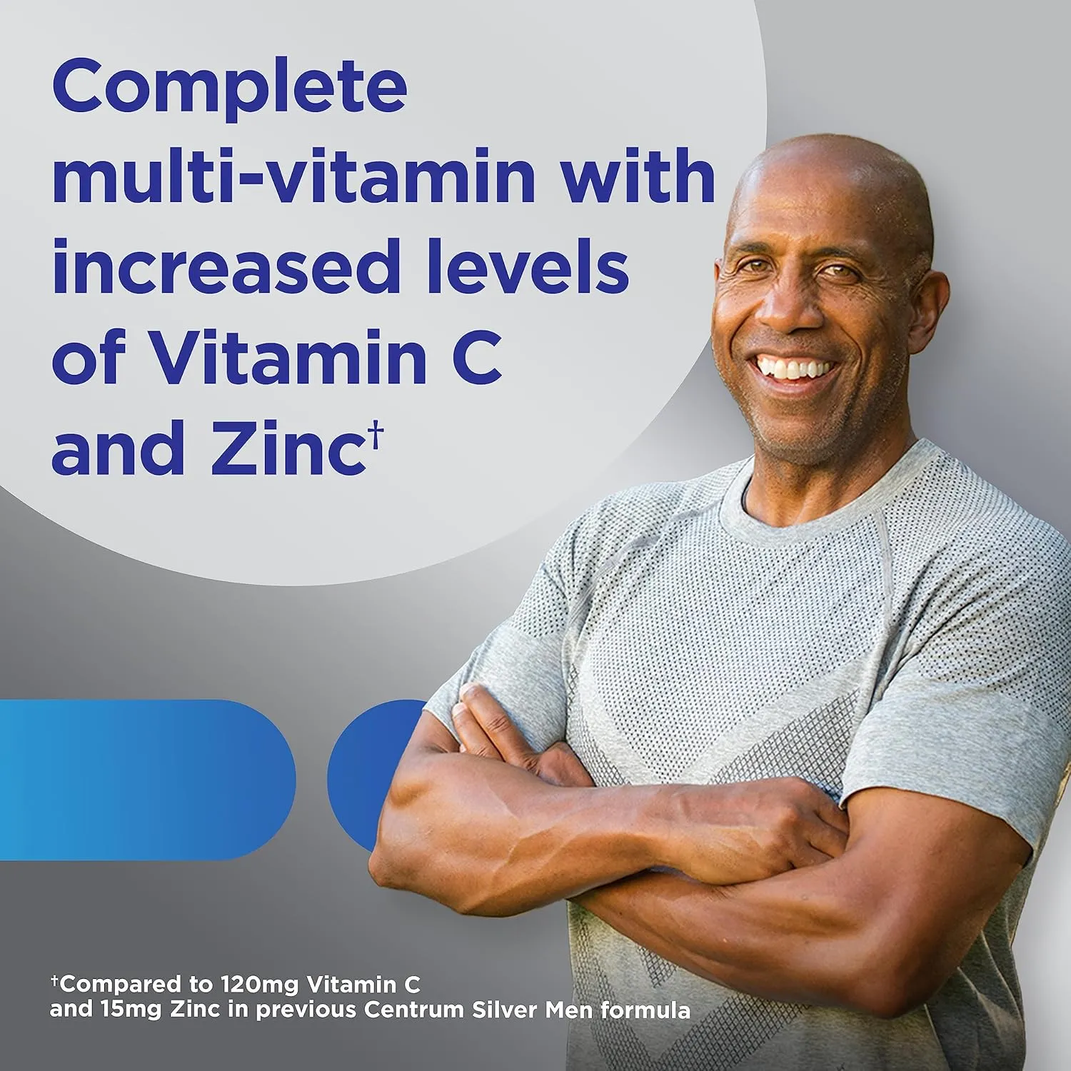 Centrum Silver Men's 50  Multivitamin with Vitamin D3, B-Vitamins, Zinc for Memory and Cognition - 200 Tablets