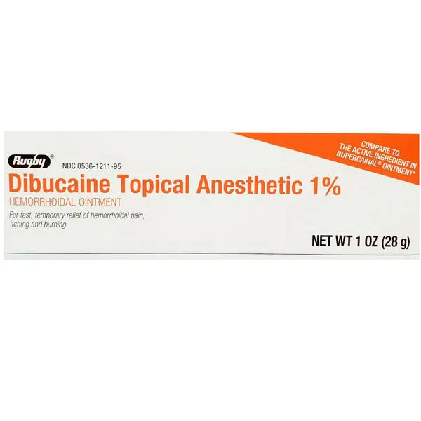 Dibucaine Topical Anesthetic Hemorrhoidal Ointment 1% Tube 28g