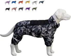 Dog Coat Dog Warm Jacket, 4 Legs Covered Waterproof Windproof Reflective Warm Dog Vest, Zippered Adjustable Outdoor Dog Snow Jacket for Small Medium Large Dogs micai-Black XXXL
