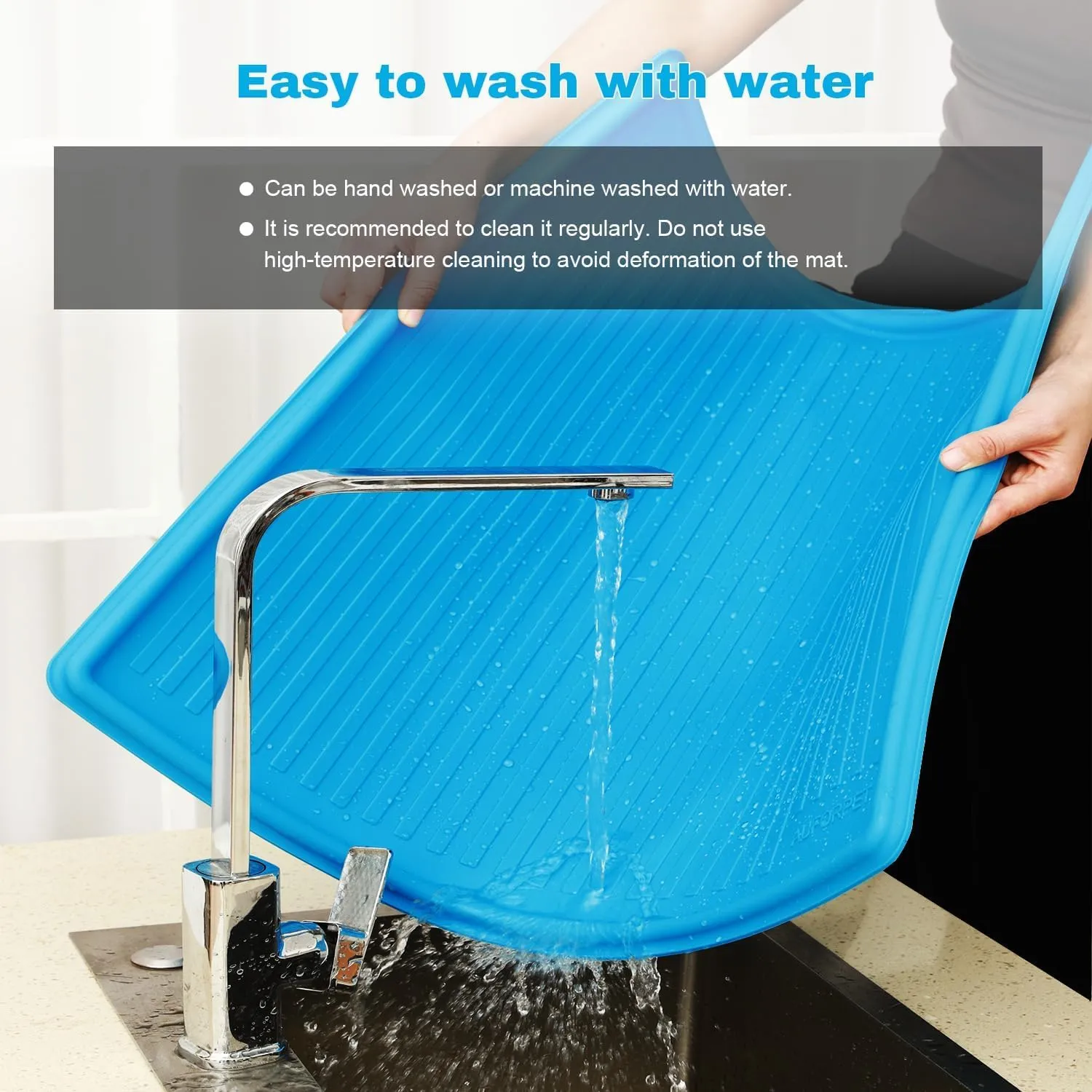Dog Pee Pad Tray, Puppy Pad Holder for Dogs, Heavy Silicone Mat with Clips, Fits Up to 24" x 24" Disposable Pads, High Edge, Leak-Proof Toilet Mat for Potty, Doggy Baby, Cat, Rabbit Pets