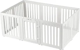 Dog Playpen,Clear Dog Pen, Acrylic Dog PenEasy to Install and Remove Dog Play Pen and Kennel Playpen, Suitable for Dogs, Cats,Dog Playpen Indoor (White, 23.6" Height, 10PCS)