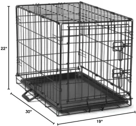 Dog Training Crate Secure Wire Cage For Dogs Medium Size 30"L x 19"W x 22"H