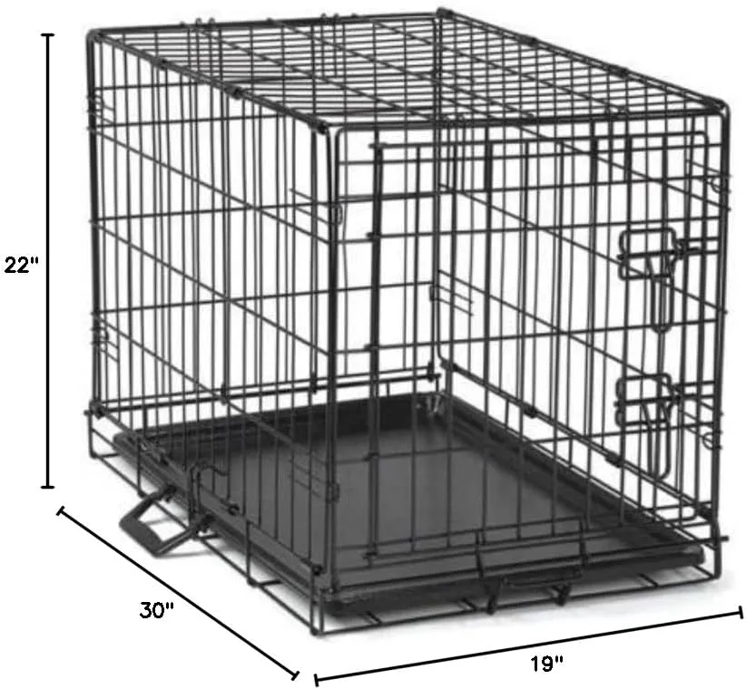 Dog Training Crate Secure Wire Cage For Dogs Medium Size 30"L x 19"W x 22"H