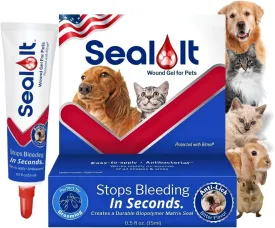 Dog Wound Care Gel  Styptic Powder Alternative for Dogs & Cats | Quick Stop Bleeding for Cuts, Nails & Scrapes | Liquid Bandage First Aid for Pets and Animals | Seal It 15ml | Made in USA