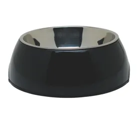 DogIt 2-in-1 Durable Bowl with Stainless Steel Insert Black Medium 700ml