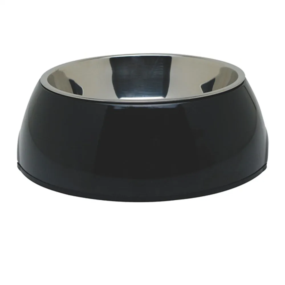 DogIt 2-in-1 Durable Bowl with Stainless Steel Insert Black Medium 700ml