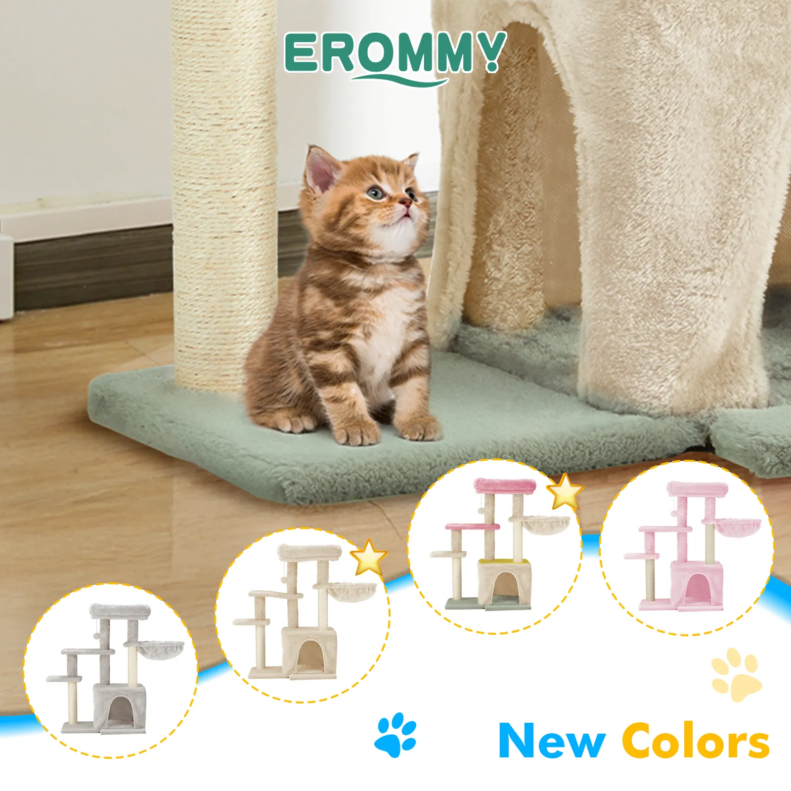EROMMY Cat Condo Tower Large