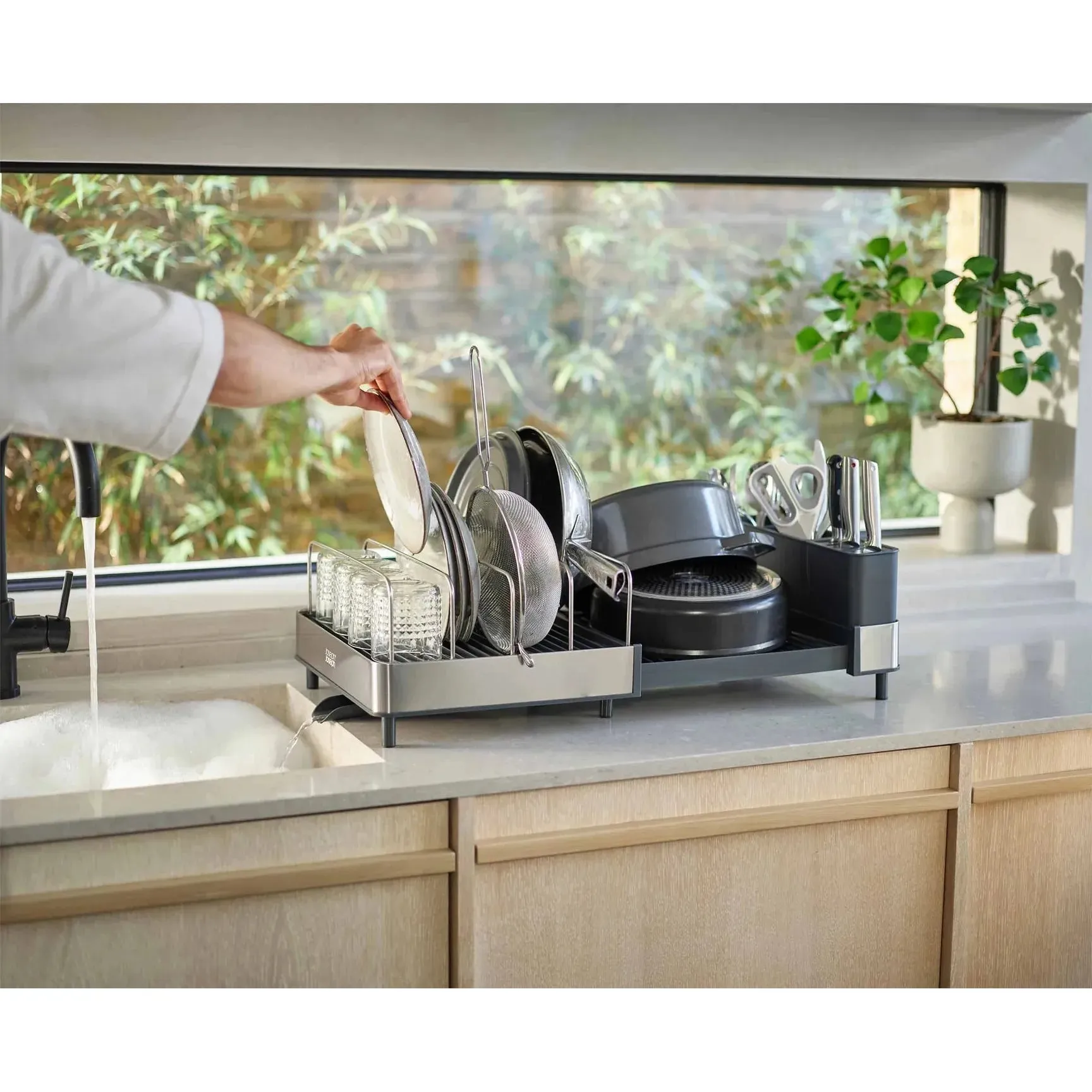 Extend™ Max Stainless-steel Expandable Dish Drainer