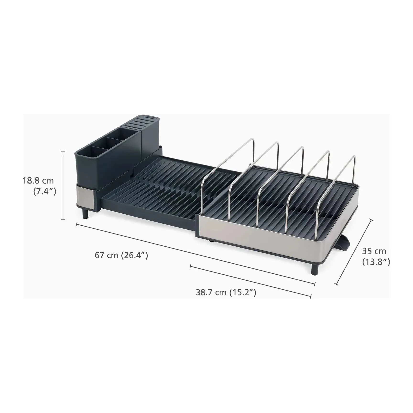 Extend™ Max Stainless-steel Expandable Dish Drainer