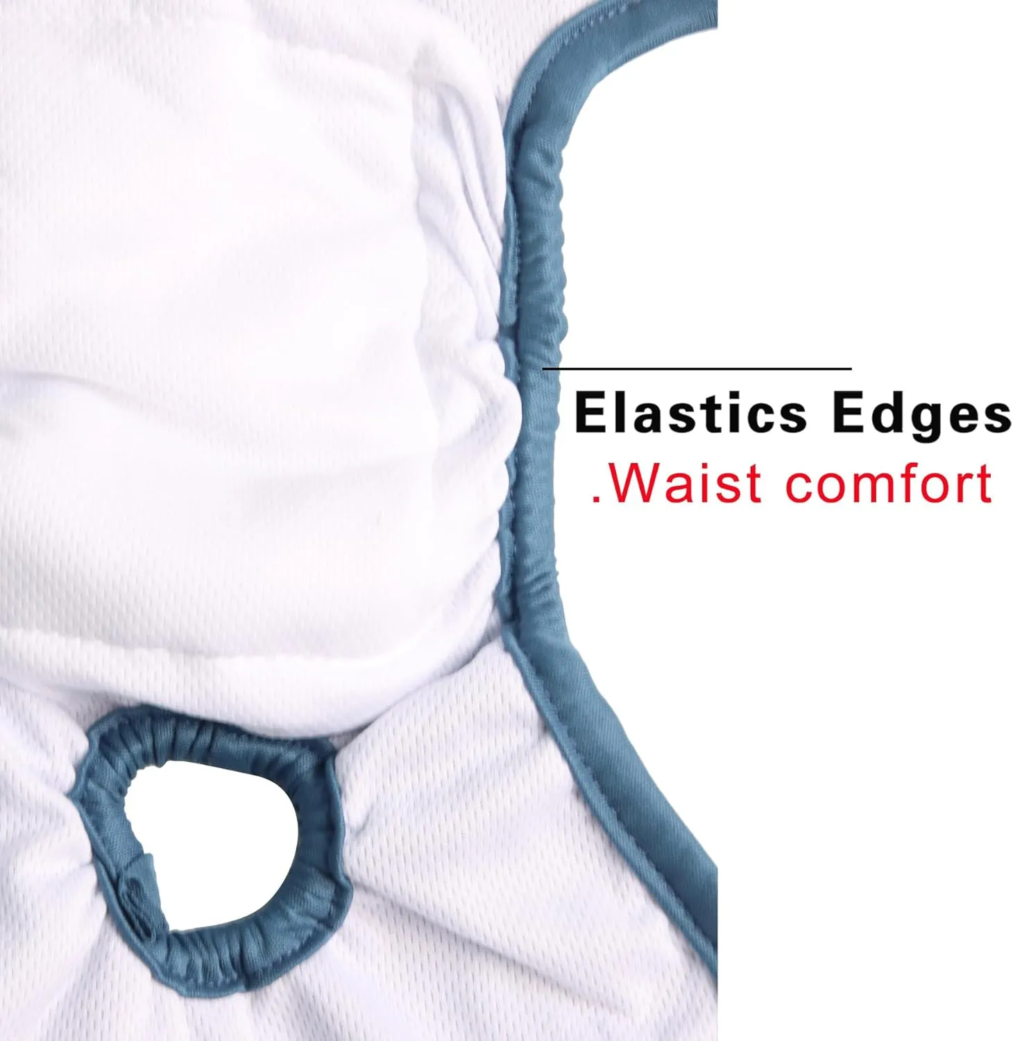 Female Dog Diapers for Medium Dogs,4 Pack Reusable Washable Premium Doggie Diapers for Heat,Incontinence,Period Doggy Nappies,M