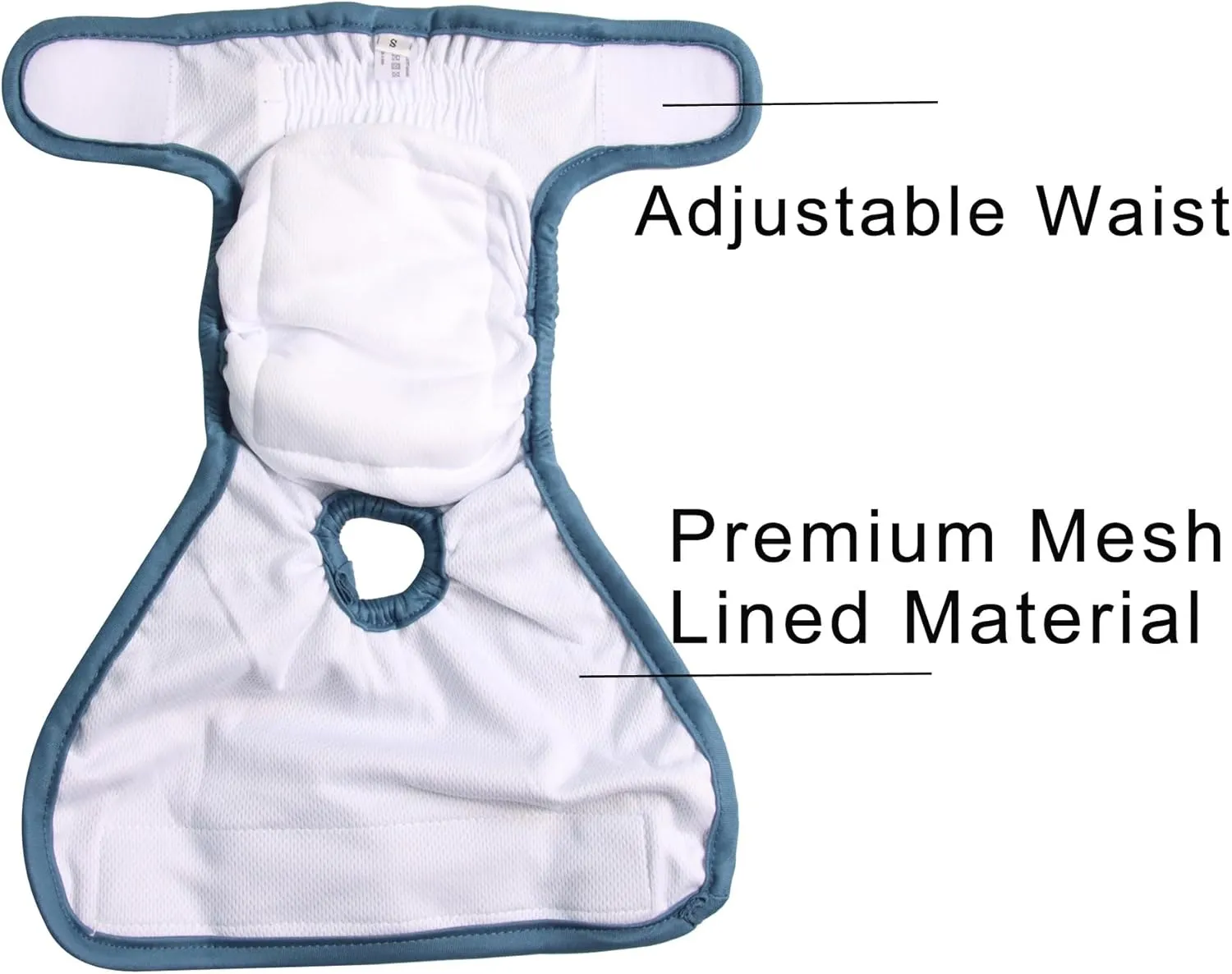 Female Dog Diapers for Medium Dogs,4 Pack Reusable Washable Premium Doggie Diapers for Heat,Incontinence,Period Doggy Nappies,M