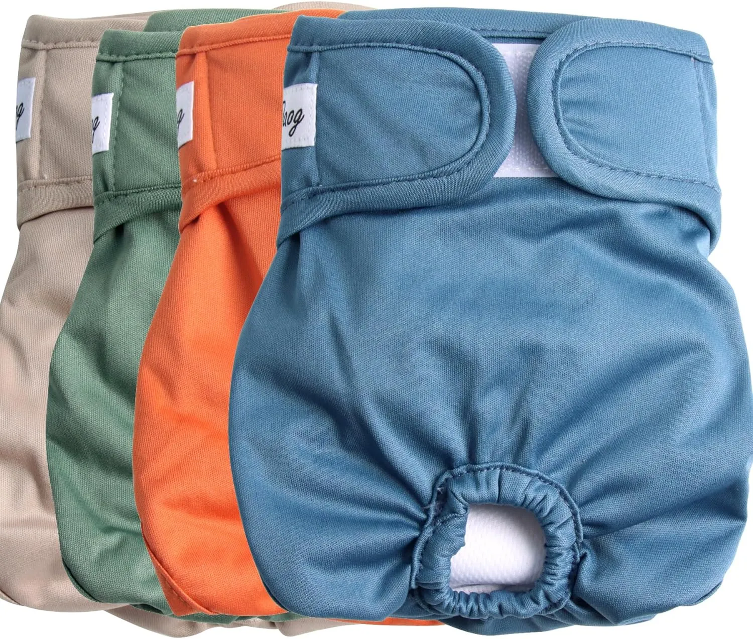 Female Dog Diapers for Medium Dogs,4 Pack Reusable Washable Premium Doggie Diapers for Heat,Incontinence,Period Doggy Nappies,M