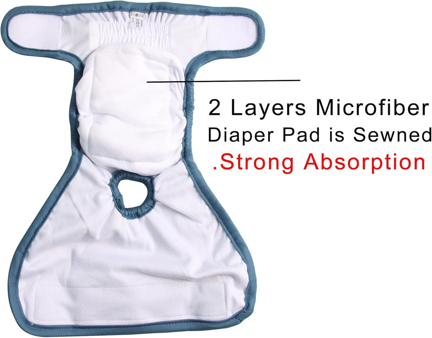 Female Dog Diapers for Medium Dogs,4 Pack Reusable Washable Premium Doggie Diapers for Heat,Incontinence,Period Doggy Nappies,M