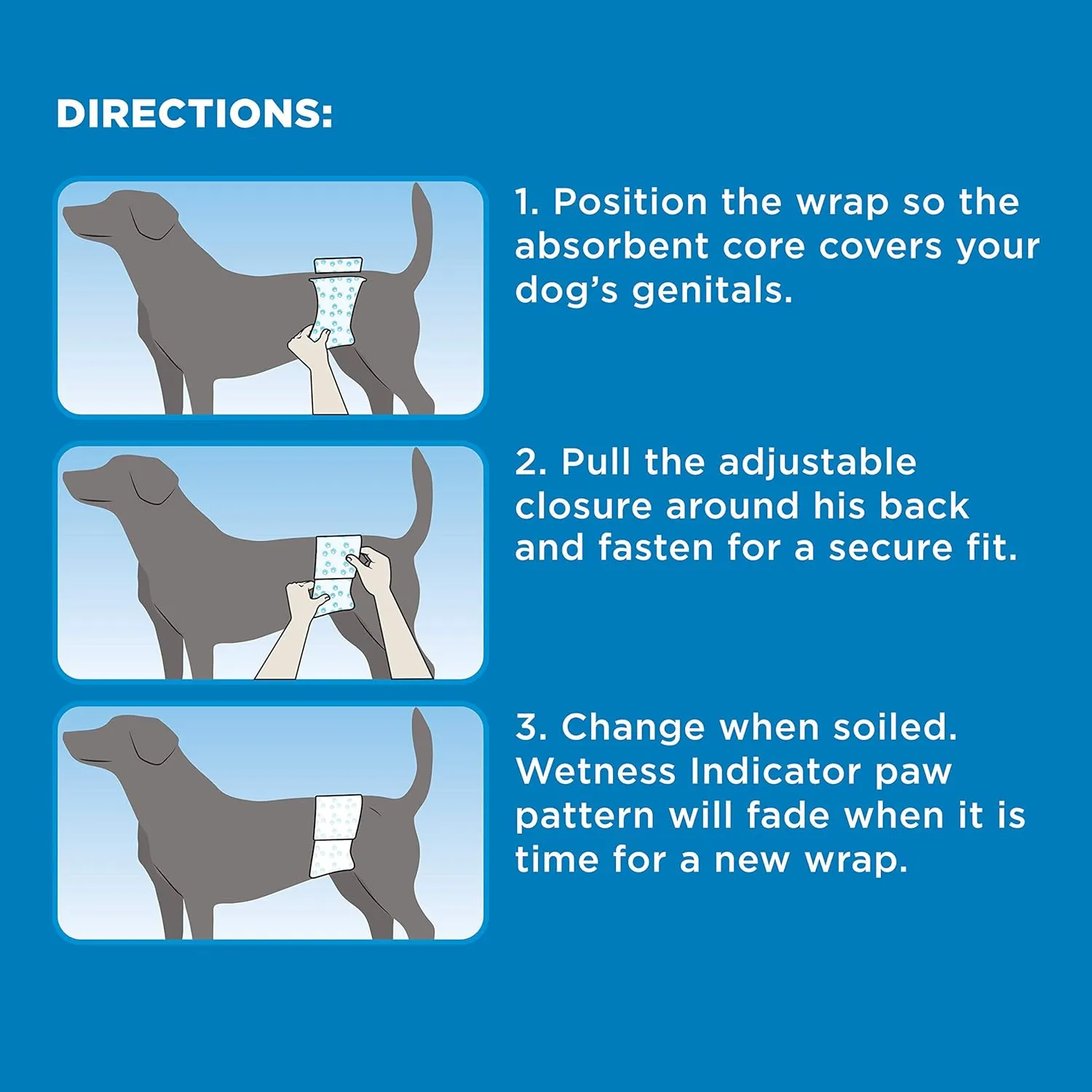 Four Paws Wee-Wee Super Absorbent Disposable Adjustable Dog Potty Training Male Wraps Diapers, Leak-Proof Protection for Puppies and Small Dogs, Extra Small, 12 Count