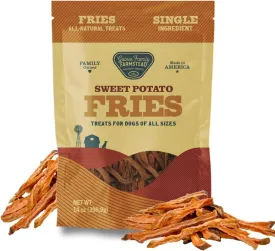 Gaines Family Farmstead Sweet Potato Fries for Dogs  14 oz, Grain-Free, Single Ingredient Dog Treats, Crispy Rawhide-Free Chews, High-Fiber Snacks for Training, Made in USA