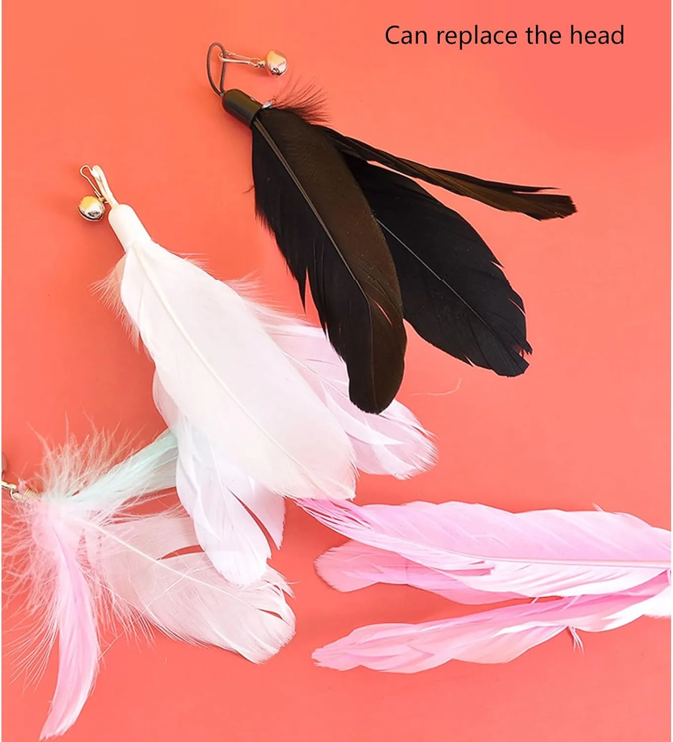 Interaction Suction Cup Cats Teasing Stick Toy Indoor Exercising Feathered Wand Rod Toy Cats Teasing Su