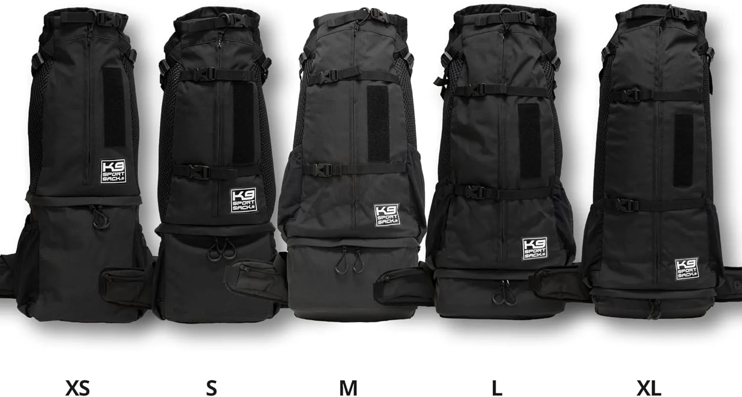 K9 Sport Sack Knavigate | Dog Carrier Dog Backpack for Most Dog Sizes | Front Facing Adjustable Dog Backpack Carrier | Veterinarian Approved (Small, Midnight Black)