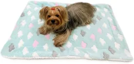 KLIPPO Double Layered Ultra Plush Dog/Puppy Blanket/Mat/Padding/Cover/Throw/Spread (Large, Fluffy Clouds)