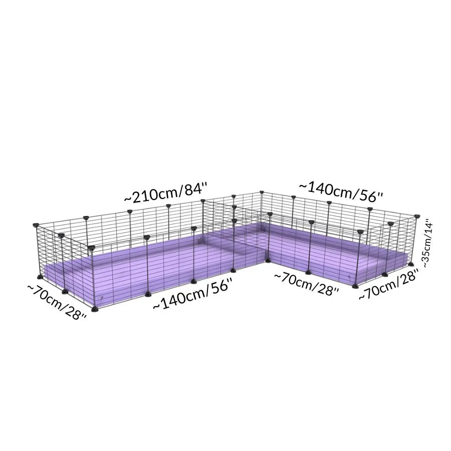 L-Shape 8x2 C&C Cage with Divider