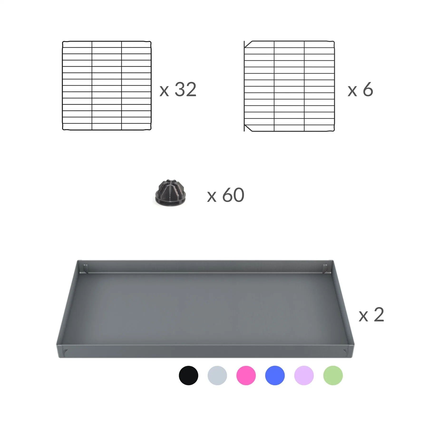 L-Shape 8x2 C&C Cage with Divider