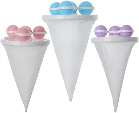 Lint Catcher Mesh Laundry Bag 3pcs Washing Machine Filter Mesh Bag Pet Hair Remover Mix Color 3pcs