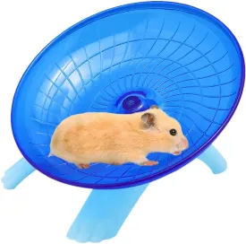 Litewoo Hamster Wheel Flying Saucer Exercise Toys, Silence Quite Spinner, for Gerbil Rat Mouse Mice Dwarf Hamster and Other Small AnimalBlue