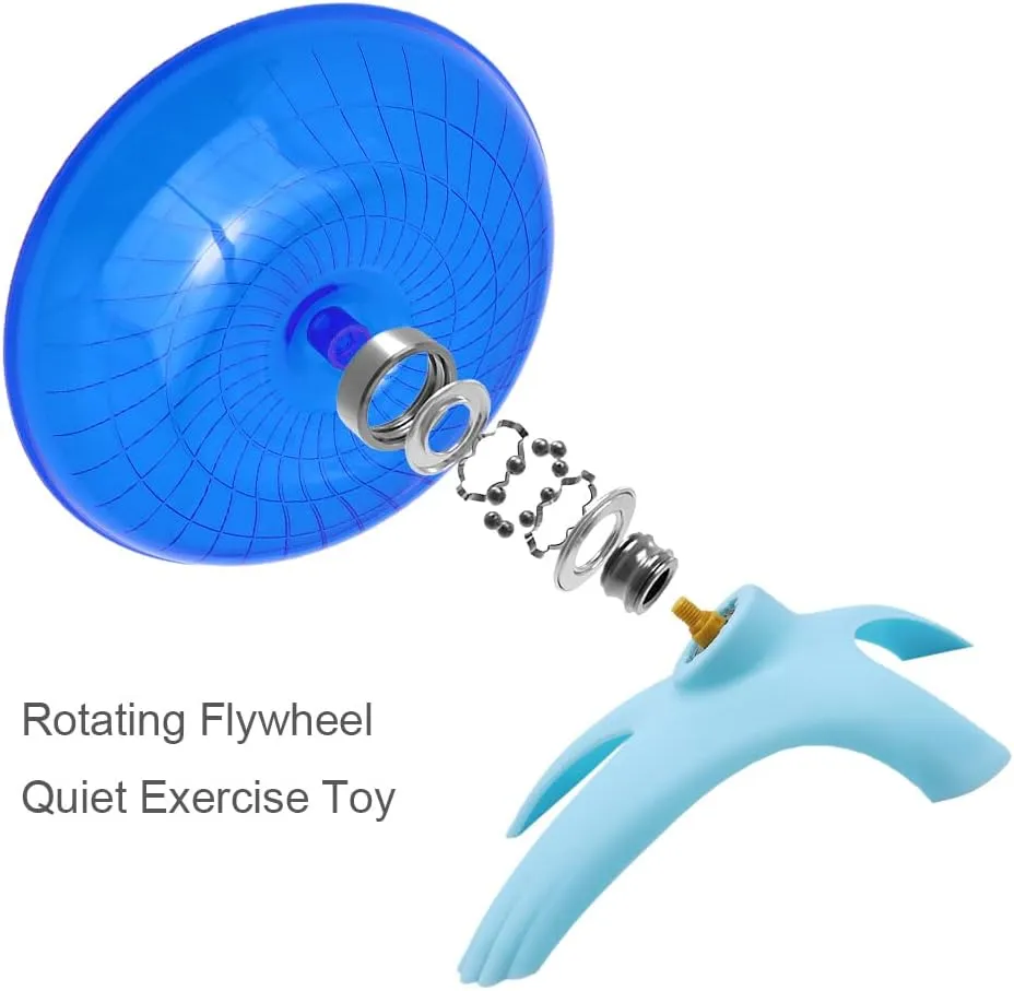Litewoo Hamster Wheel Flying Saucer Exercise Toys, Silence Quite Spinner, for Gerbil Rat Mouse Mice Dwarf Hamster and Other Small AnimalBlue