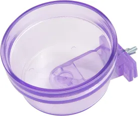 Lixit Quick Lock Removable Cage Bowls for Rabbits, Birds, Dogs, Cats, Gunea Pigs and Other Small Animals. (20oz, Purple)