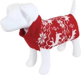 Luvable Friends Dogs and Cats Knit Pet Sweater, Fair Isle, X-Large