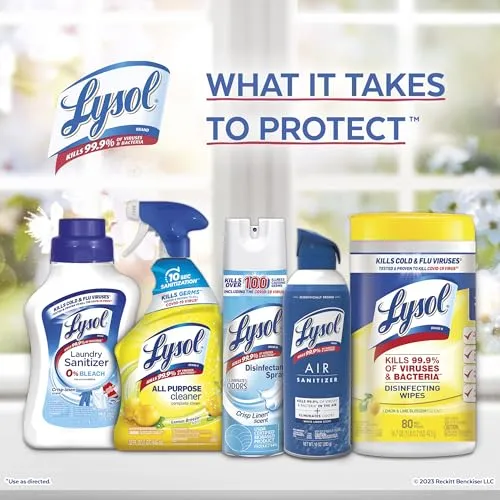 Lysol Bundle containing x2 Lysol Disinfectant Spray for Hard and Soft Surfaces, Crisp Linen, 19 Fl. Oz   Lysol Air Sanitizer Spray, For Air Sanitization and Odor Elimination, White Linen, 10 Fl. Oz