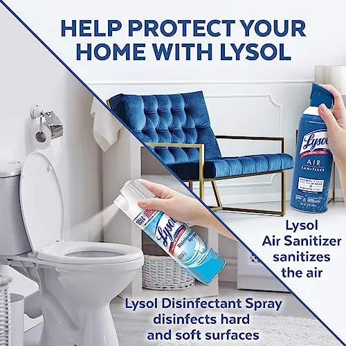 Lysol Bundle containing x2 Lysol Disinfectant Spray for Hard and Soft Surfaces, Crisp Linen, 19 Fl. Oz   Lysol Air Sanitizer Spray, For Air Sanitization and Odor Elimination, White Linen, 10 Fl. Oz