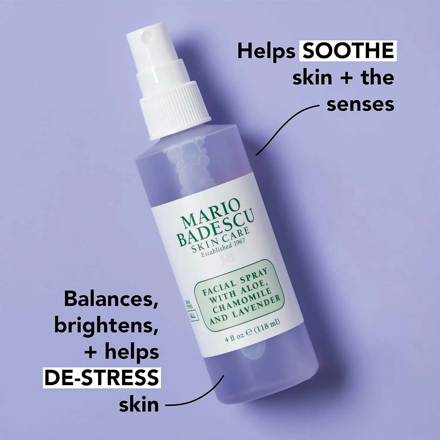 Mario Badescu Facial Spray with Aloe, Chamomile and Lavender for All Skin Types | Face Mist that Hydrates and Restores Balance & Brightness