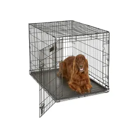 MidWest Homes for Pets Newly Enhanced Single Door 42 Inch with Divider iCrate Dog Crate, Includes Leak-Proof Pan